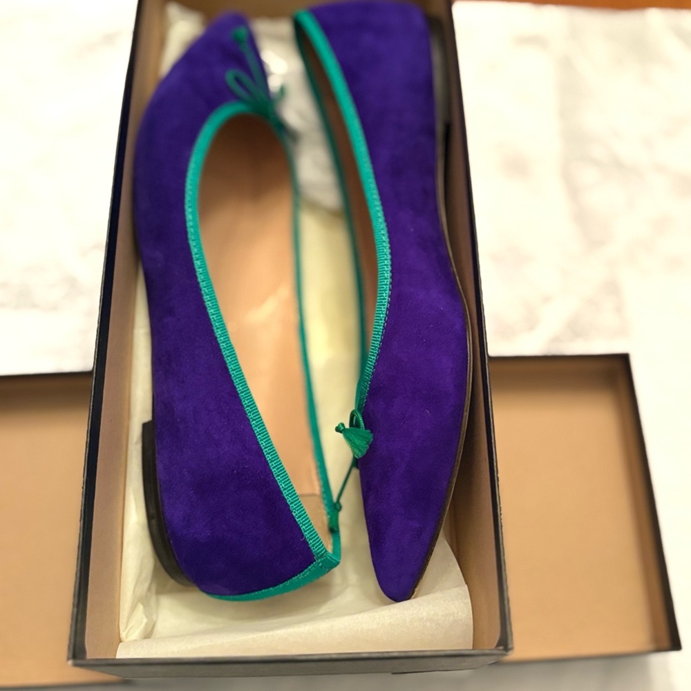 J. Crew Purple and Green Flats for Effortless Style